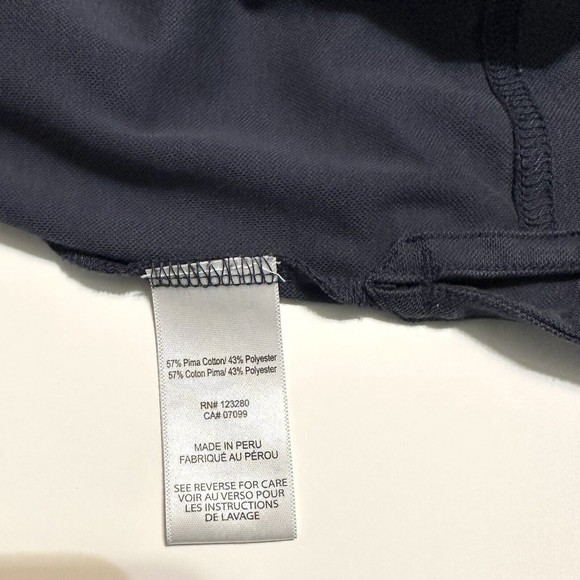 Travis Mathew Navy Golf Polo Shirt American Flag Pocket Mens Size XL - Picture 7 of 10